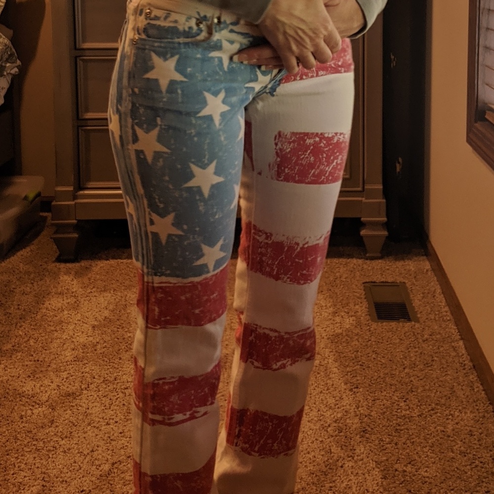 American flag 4th of July jeans